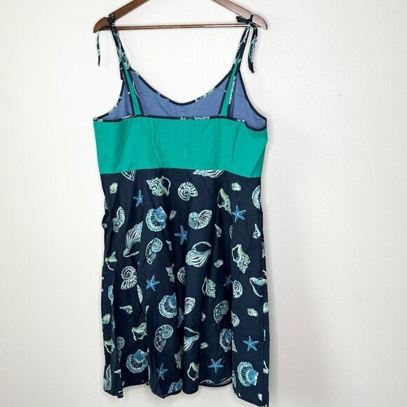 Modcloth Waving From The Waterfront Tie Shoulder Fit and Flare Cotton Dress - Wo - Picture 3 of 10